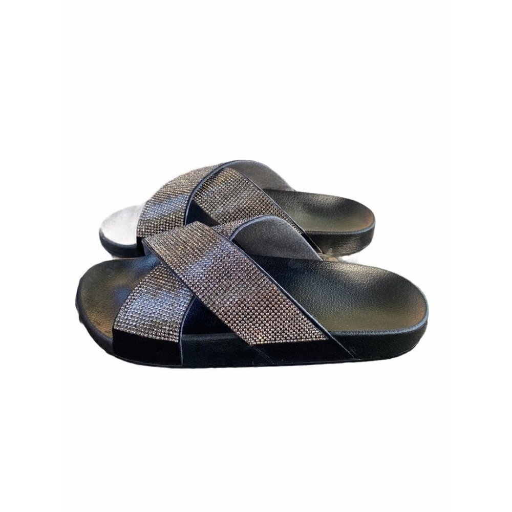 Crisscross Blingy Diamond Sandals 7